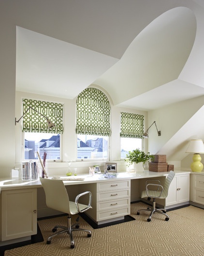 Transitional Home Office by Charlie Barnett Associates