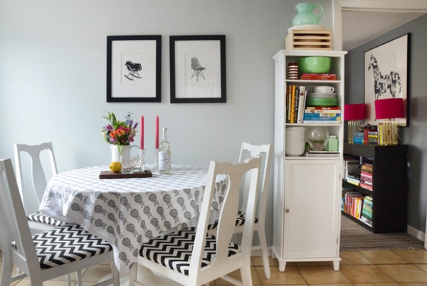 Transitional Dining Room by Faith Towers Media