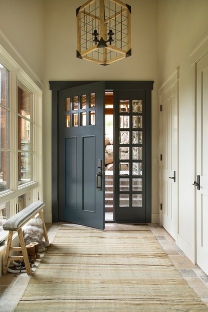 Rustic Entry by Massucco Warner Miller Interior Design