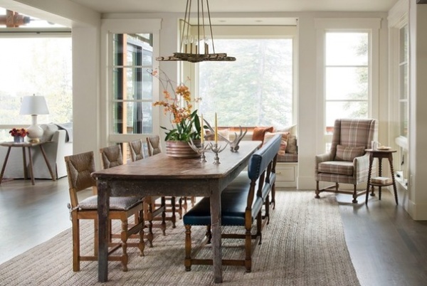 Rustic Dining Room by Massucco Warner Miller Interior Design