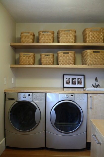 Eclectic Laundry Room by Teness Herman