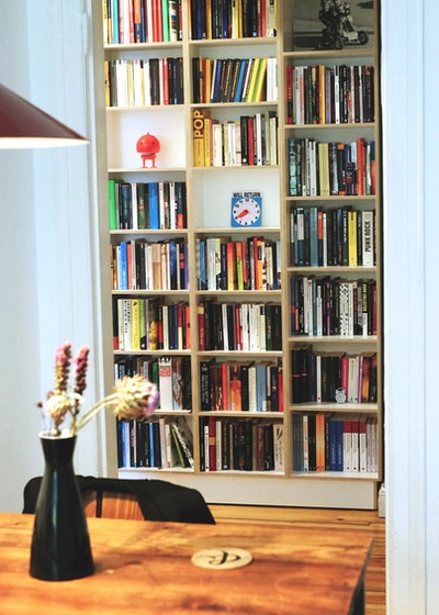 Contemporary Family Room Bookshelf Katja Schweitzberger