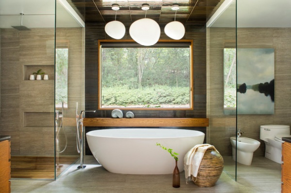 Asian Bathroom by Rabaut Design Associates, Inc.