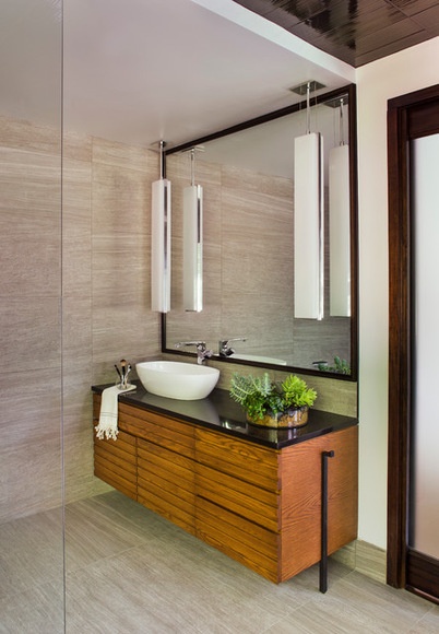 Modern Bathroom by Rabaut Design Associates, Inc.