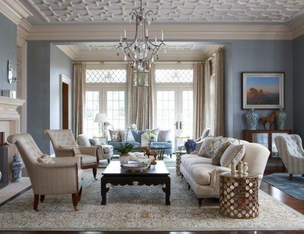 Traditional Living Room by Cindy Rinfret