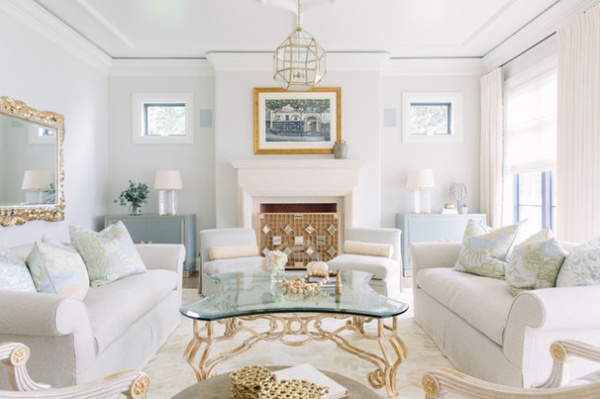 Traditional Living Room by Kate Marker Interiors