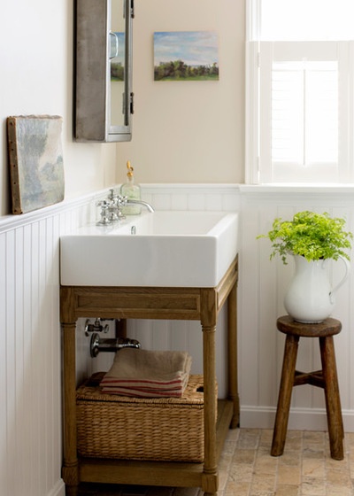 Beach Style Powder Room by kelly mcguill home