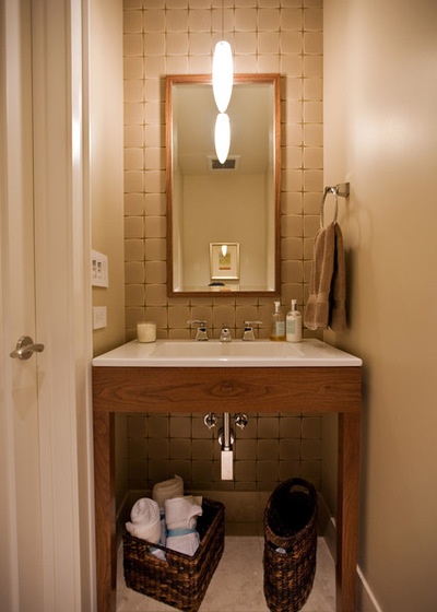 Contemporary Powder Room by Bill Fry Construction - Wm. H. Fry Const. Co.