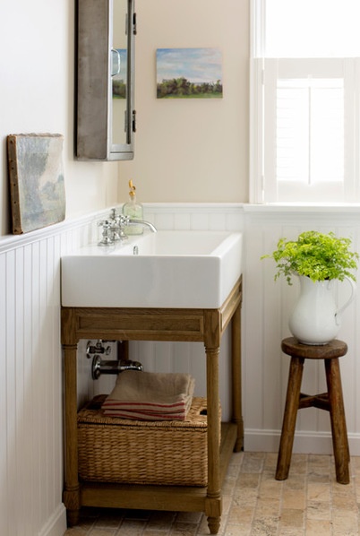 Beach Style Powder Room by kelly mcguill home