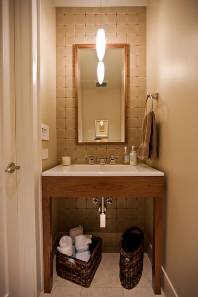 Contemporary Powder Room by Bill Fry Construction - Wm. H. Fry Const. Co.