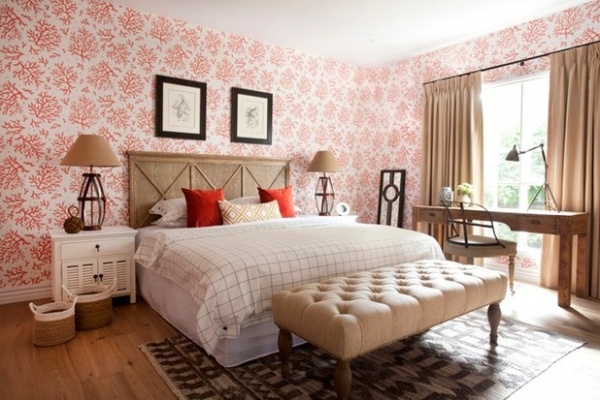 Farmhouse Bedroom by Alexander Pollock Interiors