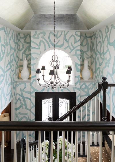 Transitional Staircase by Anthony Michael Interior Design, Ltd.