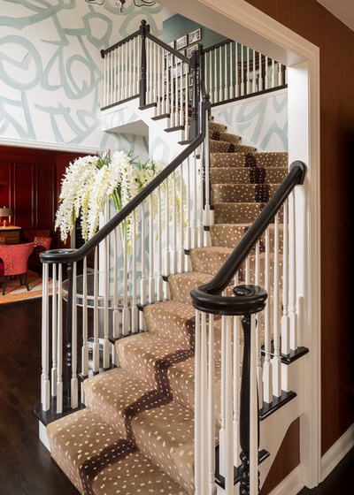 Transitional Staircase by Anthony Michael Interior Design, Ltd.
