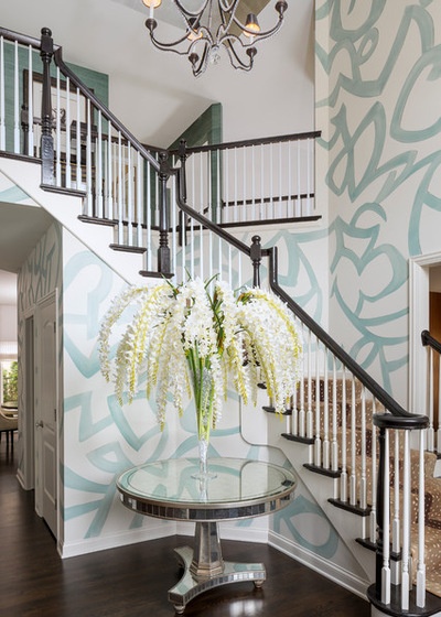 Transitional Staircase by Anthony Michael Interior Design, Ltd.