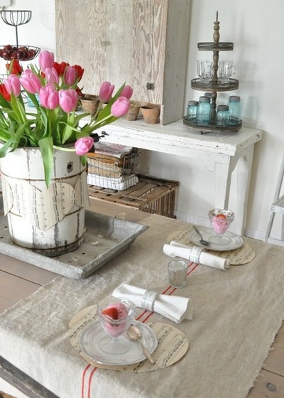 Eclectic Dining Room by Buckets of Burlap