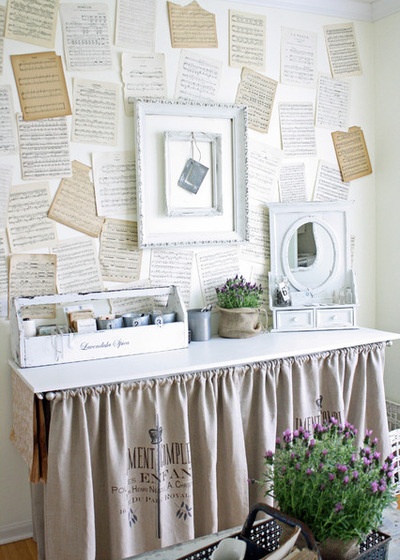 Shabby-chic Style Home Office Eclectic Home Office