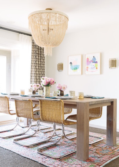 Transitional Dining Room by Caitlin Moran Interiors