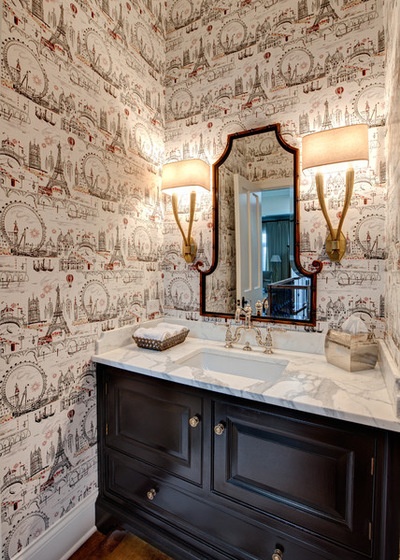 Traditional Powder Room by Lewis Giannoulias (LG Interiors)