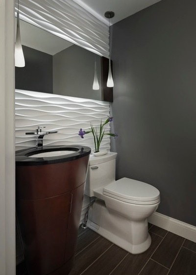 Contemporary Powder Room by Xstyles Bath + More
