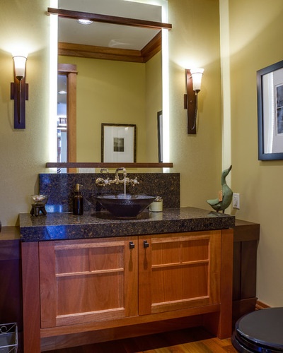 Craftsman Powder Room by SKD Architects