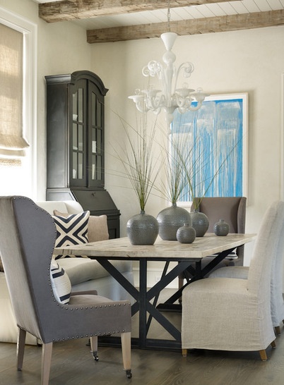 Beach Style Dining Room by Beth Webb Interiors