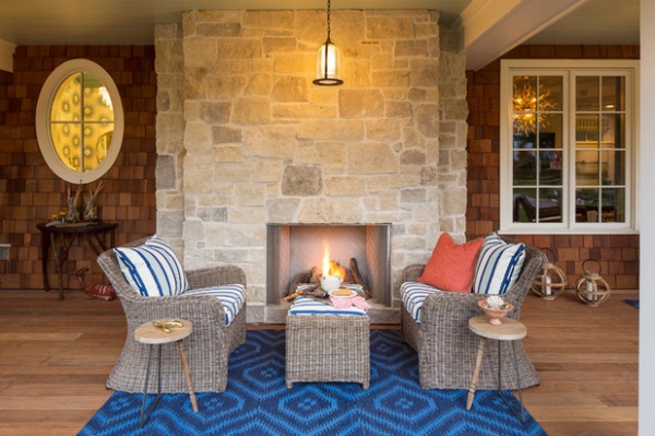 Beach Style Porch by Laura Engen Interior Design