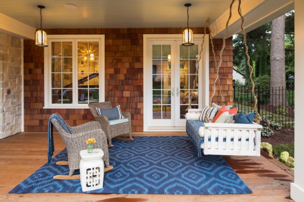 Beach Style Porch by Laura Engen Interior Design