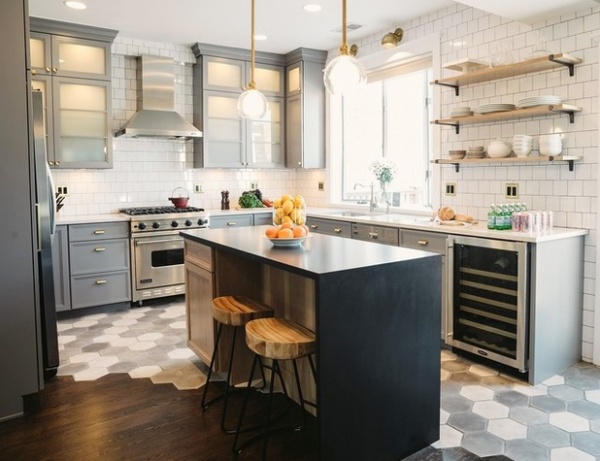 Transitional Kitchen by SuzAnn Kletzien Design