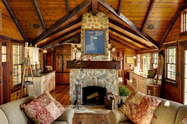 Rustic Living Room by Michelle Fries, BeDe Design, LLC