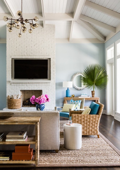Beach Style Living Room by Andrew Howard Interior Design