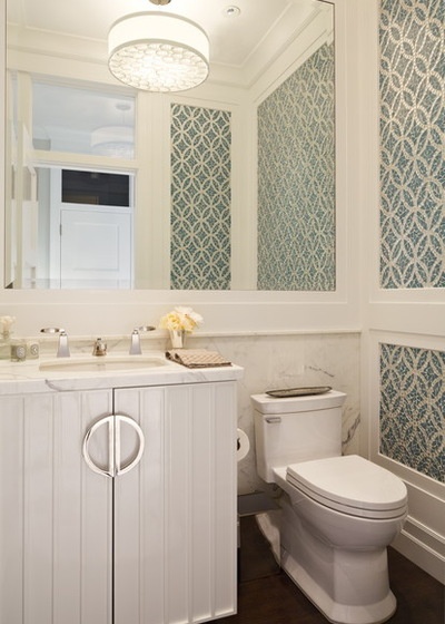 Victorian Powder Room by Polsky Perlstein Architects