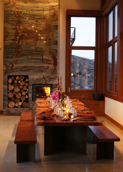 Contemporary Dining Room by Taylor Lombardo Architects