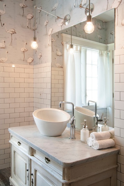 Eclectic Bathroom by Adrienne DeRosa